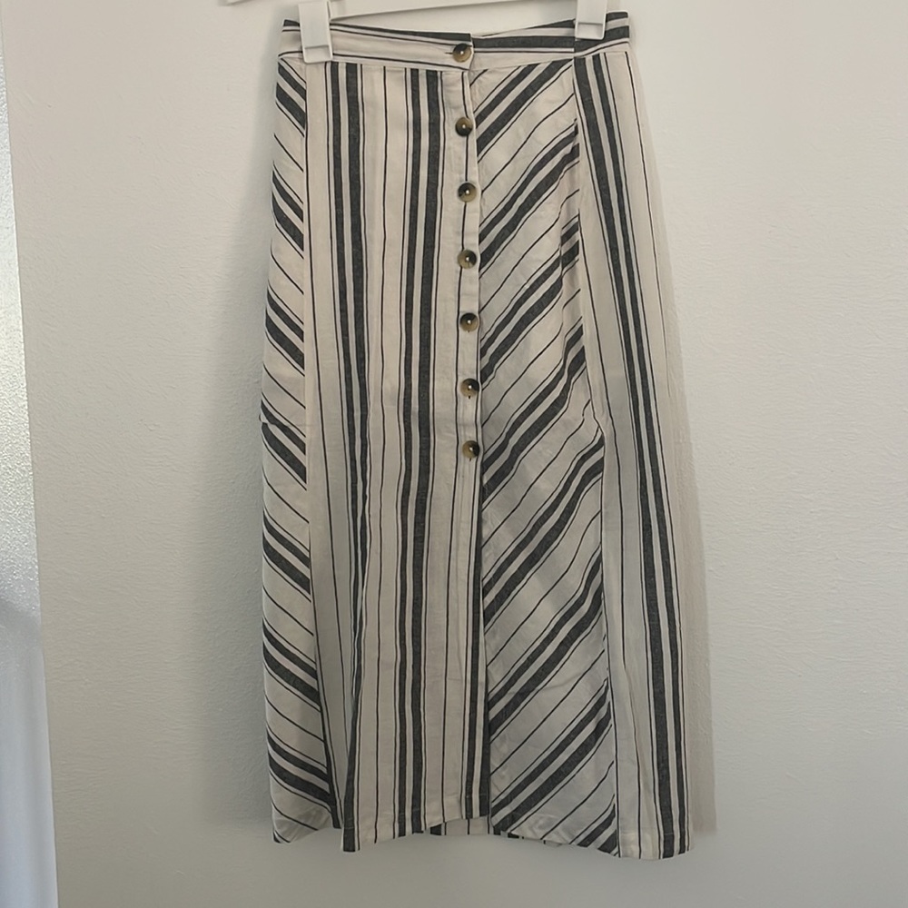 Striped Linen Set Skirt